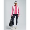 image:imagebaleaf Womens Fleece Hoodie Thermal Shirts 360 Reflective Zipper PocketPink