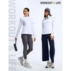 image:imagebaleaf Womens Fleece Hoodie Thermal Shirts 360 Reflective Zipper PocketWhite