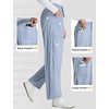 image:imagebaleaf Womens Fleece Lined Barrel Hiking Pants LightweightSteel Blue