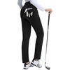 image:imagebaleaf Womens Fleece Lined Golf Pants Waterproof 4 PocketsBlack