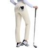 image:imagebaleaf Womens Fleece Lined Golf Pants Waterproof 4 PocketsLight Brown