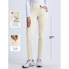 image:imagebaleaf Womens Fleece Lined Golf Pants Waterproof 4 PocketsLight Brown