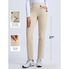 image:imagebaleaf Womens Fleece Lined Golf Pants Waterproof 4 PocketsPale Khaki