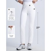 image:imagebaleaf Womens Fleece Lined Golf Pants Waterproof 4 PocketsWhite