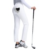 image:imagebaleaf Womens Fleece Lined Golf Pants Waterproof 4 PocketsWhite