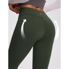 image:imagebaleaf Womens Fleece Lined Leggings Thermal Warm Tights Cold WeatherArmy Green