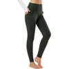image:imagebaleaf Womens Fleece Lined Leggings Thermal Warm Tights Cold WeatherArmy Green