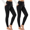 image:imagebaleaf Womens Fleece Lined Leggings Thermal Warm Tights Cold WeatherBlackblack
