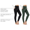 image:imagebaleaf Womens Fleece Lined Leggings Thermal Warm Tights Cold WeatherBlackgreen