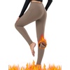 image:imagebaleaf Womens Fleece Lined Leggings Thermal Warm Tights Cold WeatherCocoa Creme