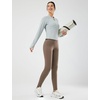 image:imagebaleaf Womens Fleece Lined Leggings Thermal Warm Tights Cold WeatherCocoa Creme