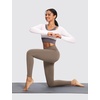 image:imagebaleaf Womens Fleece Lined Leggings Thermal Warm Tights Cold WeatherCocoa Creme