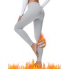 image:imagebaleaf Womens Fleece Lined Leggings Thermal Warm Tights Cold WeatherLight Heather Gray