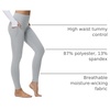 image:imagebaleaf Womens Fleece Lined Leggings Thermal Warm Tights Cold WeatherLight Heather Gray