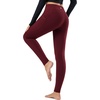 image:imagebaleaf Womens Fleece Lined Leggings Thermal Warm Tights Cold WeatherRuby Wine