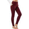 image:imagebaleaf Womens Fleece Lined Leggings Thermal Warm Tights Cold WeatherRuby Wine