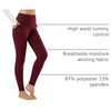image:imagebaleaf Womens Fleece Lined Leggings Thermal Warm Tights Cold WeatherRuby Wine
