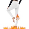 image:imagebaleaf Womens Fleece Lined Leggings Thermal Warm Tights Cold WeatherWhite