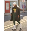 image:imagebaleaf Womens Fleece Lined Leggings Thermal WarmArmy Green