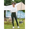 image:imagebaleaf Womens Fleece Lined Leggings Thermal WarmArmy Green