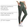 image:imagebaleaf Womens Fleece Lined Leggings Thermal WarmArmy Green
