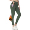 image:imagebaleaf Womens Fleece Lined Leggings Thermal WarmGreen