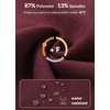 image:imagebaleaf Womens Fleece Lined Leggings Thermal WarmRed Wine