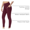 image:imagebaleaf Womens Fleece Lined Leggings Thermal WarmRed Wine