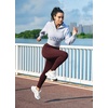 image:imagebaleaf Womens Fleece Lined Leggings Thermal WarmRed Wine