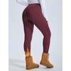 image:imagebaleaf Womens Fleece Lined Leggings Thick Warm Thermal Insulated LeggingWine Red