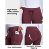 image:imagebaleaf Womens Fleece Lined Leggings Thick Warm Thermal Insulated LeggingWine Red