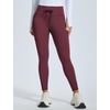 image:imagebaleaf Womens Fleece Lined Leggings Thick Warm Thermal Insulated LeggingWine Red