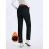 image:imagebaleaf Womens Fleece Lined Pants 4 Pockets Winter SweatpantsBlack