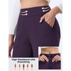 image:imagebaleaf Womens Fleece Lined Pants 4 Pockets Winter SweatpantsDark Purple