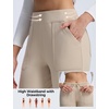 image:imagebaleaf Womens Fleece Lined Pants 4 Pockets Winter SweatpantsPale Khaki