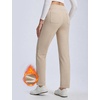 image:imagebaleaf Womens Fleece Lined Pants 4 Pockets Winter SweatpantsPale Khaki