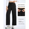 image:imagebaleaf Womens Fleece Lined Track Pants 27 Thermal Warm with Zipper PocketBlackblack