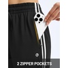 image:imagebaleaf Womens Fleece Lined Track Pants 27 Thermal Warm with Zipper PocketBlackwhite