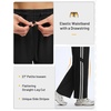 image:imagebaleaf Womens Fleece Lined Track Pants 27 Thermal Warm with Zipper PocketBlackwhite