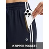 image:imagebaleaf Womens Fleece Lined Track Pants 27 Thermal Warm with Zipper PocketBluewhite