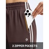 image:imagebaleaf Womens Fleece Lined Track Pants 27 Thermal Warm with Zipper PocketBrownwhite