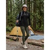 image:imagebaleaf Womens Fleece Quarter Zip Running Jackets Thermal PulloverBlack
