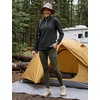 image:imagebaleaf Womens Fleece Quarter Zip Running Jackets Thermal PulloverDark Gray