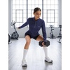 image:imagebaleaf Womens Fleece Quarter Zip Running Jackets Thermal PulloverNavy Blue