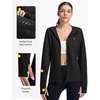 image:imagebaleaf Womens Fleece Running Jacket Winter Hooded Thermal CyclingBlack