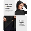 image:imagebaleaf Womens Fleece Running Jacket Winter Hooded Thermal CyclingBlack
