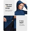 image:imagebaleaf Womens Fleece Running Jacket Winter Hooded Thermal CyclingNavy Blue
