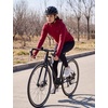 image:imagebaleaf Womens Fleece Running Jacket Winter Hooded Thermal CyclingRed