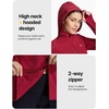 image:imagebaleaf Womens Fleece Running Jacket Winter Hooded Thermal CyclingRed