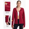 image:imagebaleaf Womens Fleece Running Jacket Winter Hooded Thermal CyclingRed